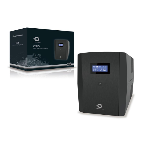 Conceptronic ZEUS 1200VA 720W UPS - IEC + schuko socket - Line-Interactive - 1200 VA - 720 W - 220 V - 240 V - 220 V-234