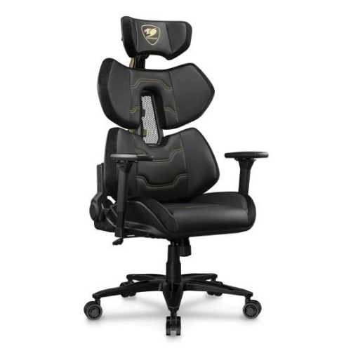 COUGAR Terminator Elite Gold Fotel dla gracza Obite siedzisko Czarny, Złoto-23453263