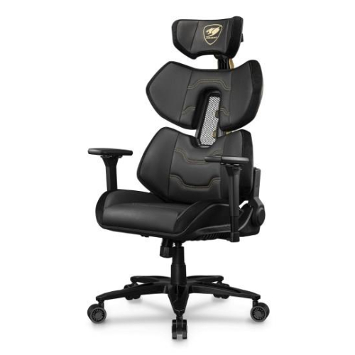 COUGAR Terminator Elite Gold Fotel dla gracza Obite siedzisko Czarny, Złoto-23453269
