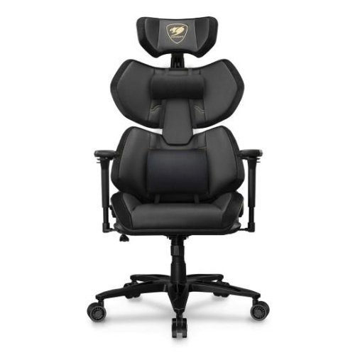 COUGAR Terminator Elite Gold Fotel dla gracza Obite siedzisko Czarny, Złoto-23453270