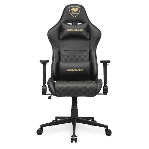 COUGAR CGR-AO2-GLB Uniwersalny fotel dla gracza Obite siedzisko Czarny, Złoto