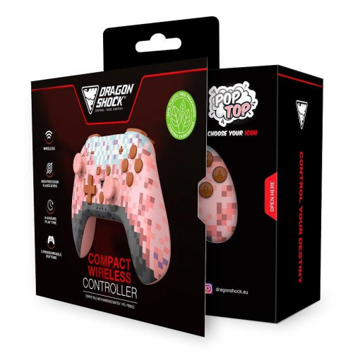 Dragonshock PopTop Różowy, Brązowy, Czarny, Jasny Niebieski, Fioletowy Bluetooth Gamepad Analogowa/Cyfrowa Nintendo S