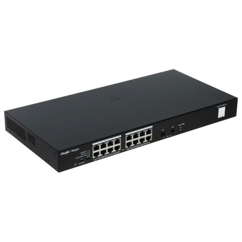 Ruijie Networks RG-ES118GS-P-L przełącznik sieciowy Nie zarządzany L2 Gigabit Ethernet (10/100/1000) Obsługa PoE Czarny
