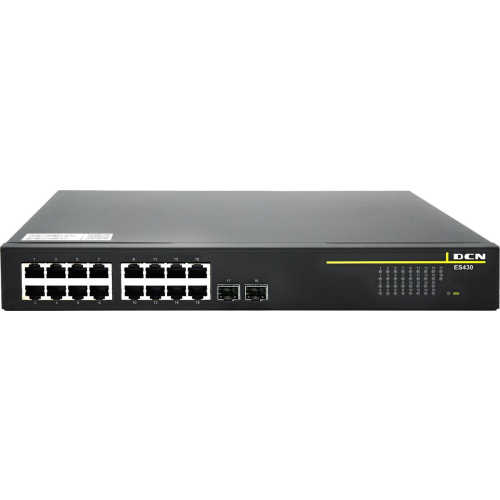 DCN ES430-18P-POE przełącznik sieciowy Zarządzany Gigabit Ethernet (10/100/1000) Obsługa PoE 1U Czarny