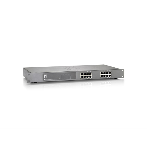 LevelOne FEP-1612 przełącznik sieciowy Nie zarządzany Fast Ethernet (10/100) Obsługa PoE Szary