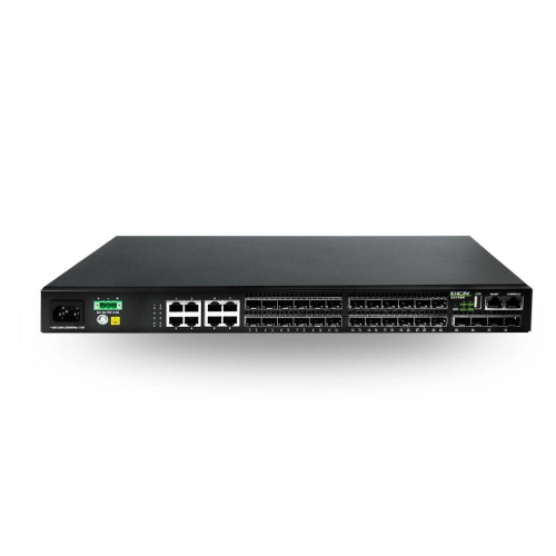 DCN S5750E-28F-SI-D przełącznik sieciowy Zarządzany L2/L3 Gigabit Ethernet (10/100/1000) 1U Czarny