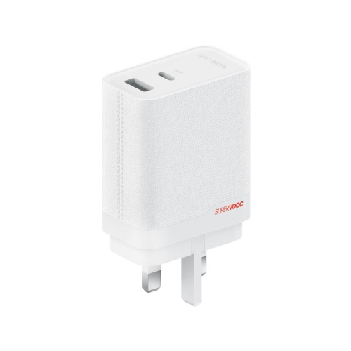 Ładowarka sieciowa OnePlus SuperVOOC GaN Dual Charger 120W USB-A/USB-C + kabel USB-C 1m Biała (OUTLET)-23461281