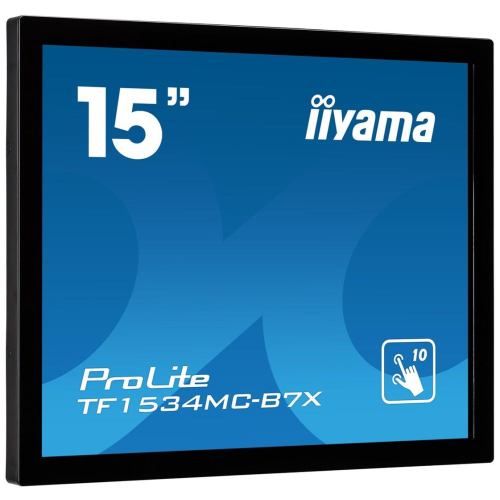 iiyama TF1534MC-B7X monitor komputerowy 38,1 cm (15") 1024 x 768 px XGA LED Ekran dotykowy Przeznaczony dla wielu użytkowników Czarny