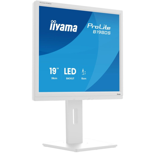 iiyama ProLite B1980S-W1 monitor komputerowy 48,3 cm (19") 1280 x 1024 px SVGA LED Biały