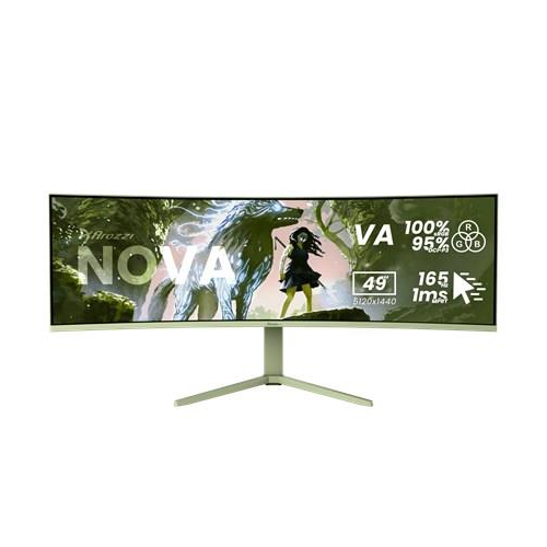 Arozzi Nova 49” Curved monitor komputerowy 124,5 cm (49") 5120 x 1440 px Dual QHD LED Zielony