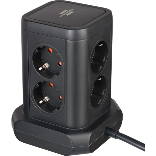 Brennenstuhl 1153560010 Wieża zasilająca Tower 8 gniazd 2xUSB-A 1xUSB-C PD 2m Schuko Czarna-23468042