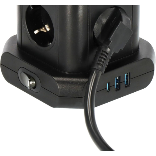 Brennenstuhl 1153560010 Wieża zasilająca Tower 8 gniazd 2xUSB-A 1xUSB-C PD 2m Schuko Czarna-23468044