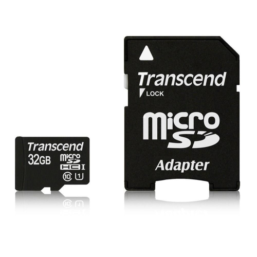 SD microSD Card 32GB Transcend SDHC UHS1 w/adapter-23474251