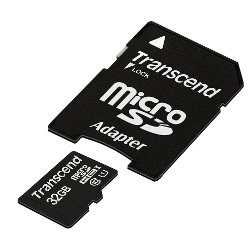 SD microSD Card 32GB Transcend SDHC UHS1 w/adapter-23474252