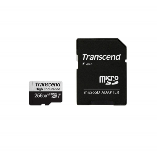 SD microSD Card 256GB Transcend SDXC USD350V w/adapter