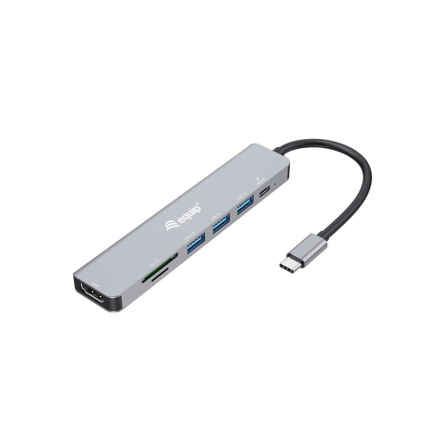 Equip 133494 stacja dokująca Przewodowa USB 3.2 Gen 1 (3.1 Gen 1) Type-C Srebrny