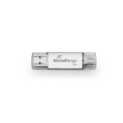 MediaRange MR941-1 pamięć USB 1 TB USB Type-A / USB Type-C 3.2 Gen 1 (3.1 Gen 1) Srebrny