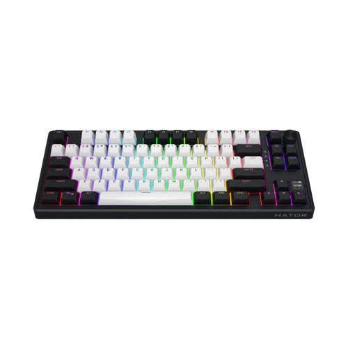 HATOR Skyfall 80 MAG ULTIMA 8K wireless klawiatura Gaming USB + RF Wireless + Bluetooth QWERTY US English Czarny, Biały