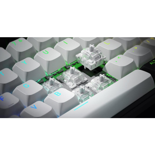 HATOR Skyfall 80 MAG ULTIMA 8K wireless klawiatura Gaming USB + RF Wireless + Bluetooth QWERTY US English Czarny, Biały