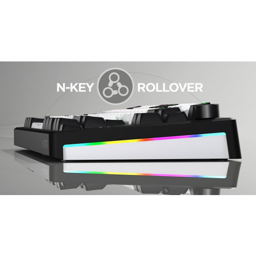 HATOR Skyfall 80 MAG ULTIMA 8K wireless klawiatura Gaming USB + RF Wireless + Bluetooth QWERTY US English Czarny, Biały