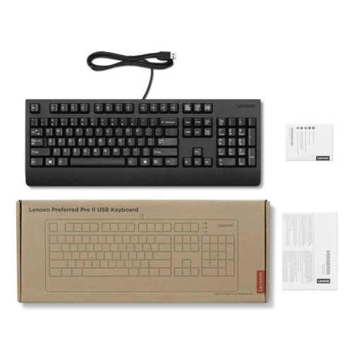 Lenovo Preferred Pro II klawiatura Dom/Biuro USB Niemiecki Czarny-23475332