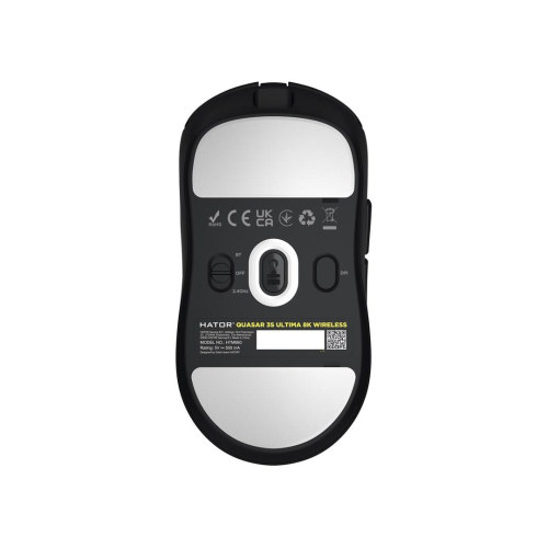HATOR Quasar 3S Ultima 8K Wireless myszka Gaming Po prawej stronie RF Wireless + Bluetooth + USB Type-C Optyczny 30000 D