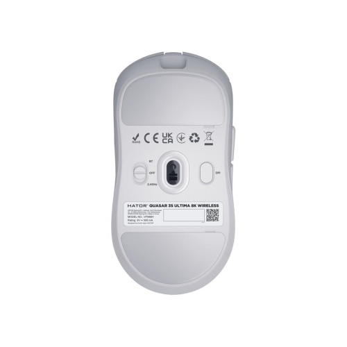 HATOR Quasar 3S Ultima 8K Wireless myszka Gaming Po prawej stronie RF Wireless + Bluetooth + USB Type-C Optyczny 30000 D
