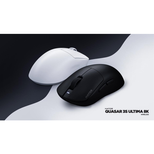 HATOR Quasar 3S Ultima 8K Wireless myszka Gaming Po prawej stronie RF Wireless + Bluetooth + USB Type-C Optyczny 30000 D
