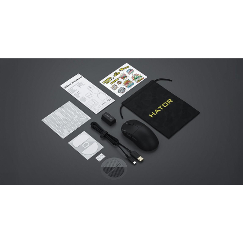 HATOR Quasar 3S Ultima 8K Wireless myszka Gaming Po prawej stronie RF Wireless + Bluetooth + USB Type-C Optyczny 30000 D