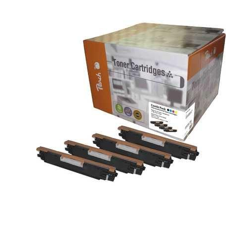 Peach PT438 kaseta z tonerem 4 szt. Czarny, Cyjan, Purpurowy, Żółty