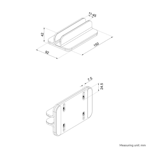 Neomounts NSLS300SILVER stojak na laptop Podstawka na notebooka Srebrny 43,2 cm (17