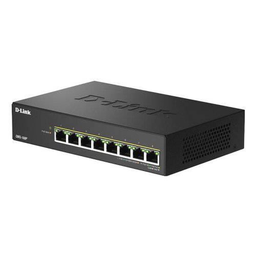 D-Link DMS-108P/E przełącznik sieciowy Nie zarządzany 2.5G Ethernet (100/1000/2500) Obsługa PoE Czarny-23513732