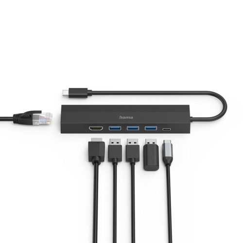 Hama 00200144 huby i koncentratory USB 3.2 Gen 1 (3.1 Gen 1) Type-C 5000 Mbit/s Czarny-23527557