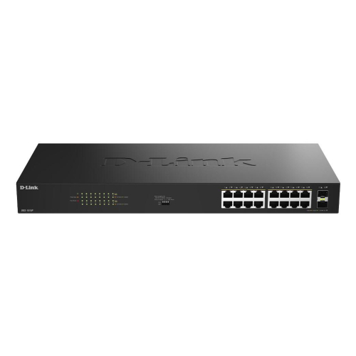 D-Link DGS-1018P Nie zarządzany Gigabit Ethernet (10/100/1000) Obsługa PoE Czarny