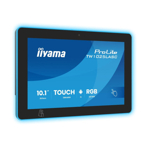 iiyama ProLite TW1025LASC-B3PNR monitor komputerowy 25,6 cm (10.1") 1280 x 800 px WXGA LED Ekran dotykowy Przeznaczony dla wielu użytkowników Czarny