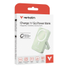 Verbatim Charge 'n' Go Magnetic Wireless Litowo-polimerowy (LiPo) 10000 mAh Bezprzewodowe ładowanie Zielony-23672920