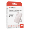 Verbatim Charge 'n' Go Magnetic Wireless Litowo-polimerowy (LiPo) 10000 mAh Bezprzewodowe ładowanie Różowy-23672944