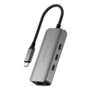 Satechi 4-In-1 USB-C Hub - hub do urządzeń mobilnych USB-C (3x USB-C 3.2 gen2 10Gbps, 2.5 Gigabit Ethernet) (space gra