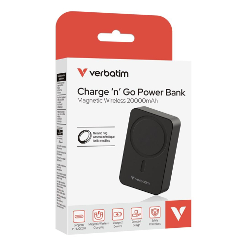 Verbatim Charge 'n' Go Essentials 20000 mAh Bezprzewodowe ładowanie Czarny-23617416