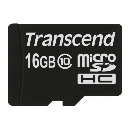 SD microSD Card 16GB Transcend SDHC Class10 w/adapter