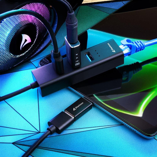 Sharkoon 4044951037575 stacja dokująca Bezprzewodowy USB 3.2 Gen 1 (3.1 Gen 1) Type-C Czarny-23630613