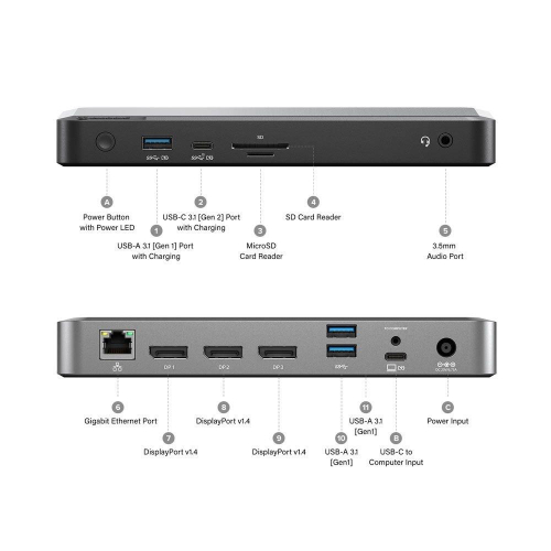ALOGIC DX3 Przewodowa USB 3.2 Gen 1 (3.1 Gen 1) Type-C Czarny, Szary-23630624
