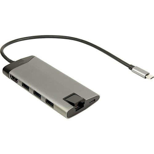 Inter-Tech GDC-802 Przewodowa USB 3.2 Gen 1 (3.1 Gen 1) Type-C Szary