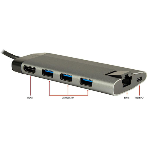 Inter-Tech GDC-802 Przewodowa USB 3.2 Gen 1 (3.1 Gen 1) Type-C Szary-23630631