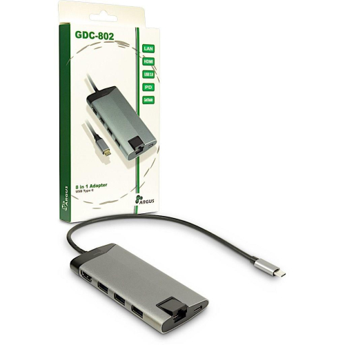 Inter-Tech GDC-802 Przewodowa USB 3.2 Gen 1 (3.1 Gen 1) Type-C Szary-23630633