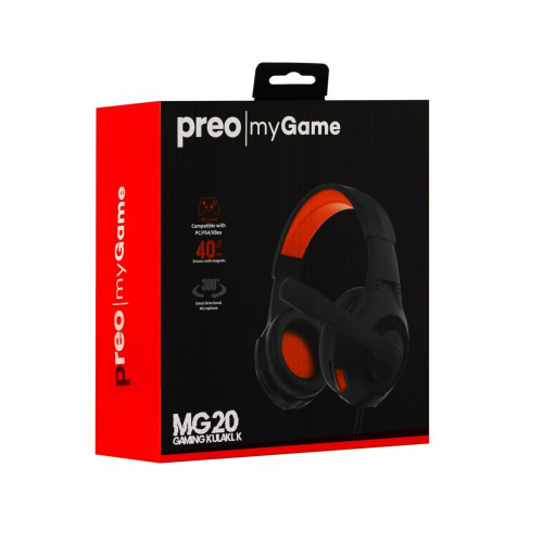 Preo 125085402 słuchawki/zestaw słuchawkowy Przewodowa Opaska na głowę Gaming Czarny, Czerwony-23631862