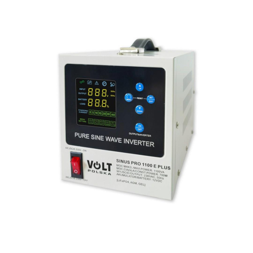 Przetwornica VOLT POLSKA SINUSPRO 1100E PLUS 12/230V (700/1100W) [AGM, GEL, LiFePO4