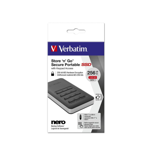 Verbatim Store'n'Go 256 GB USB Type-C 3.2 Gen 1 (3.1 Gen 1) Czarny, Srebrny-23665641