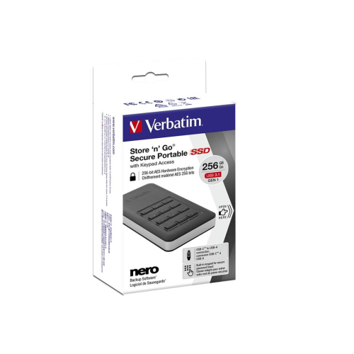Verbatim Store'n'Go 256 GB USB Type-C 3.2 Gen 1 (3.1 Gen 1) Czarny, Srebrny-23665642