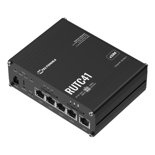 Teltonika RUTC41 router bezprzewodowy Gigabit Ethernet Dual-band (2.4 GHz/5 GHz) 5G Czarny